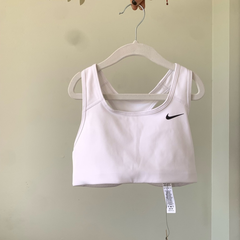 Nike Swoosh Bra White xs BRAND NEW with tags